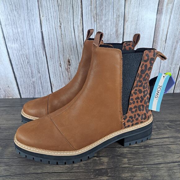 Toms Shoes - Toms Dakota Pull On Boots Women's Sz 11 Oiled Nubuck Dark Ember Leopard (NWT)